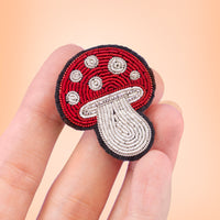 Mushroom Hand made Brooch