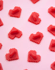 PIXEL HEART Shaped rubber pin backers