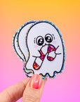 ✧ Ghost & his candy cane Holo sticker ✧