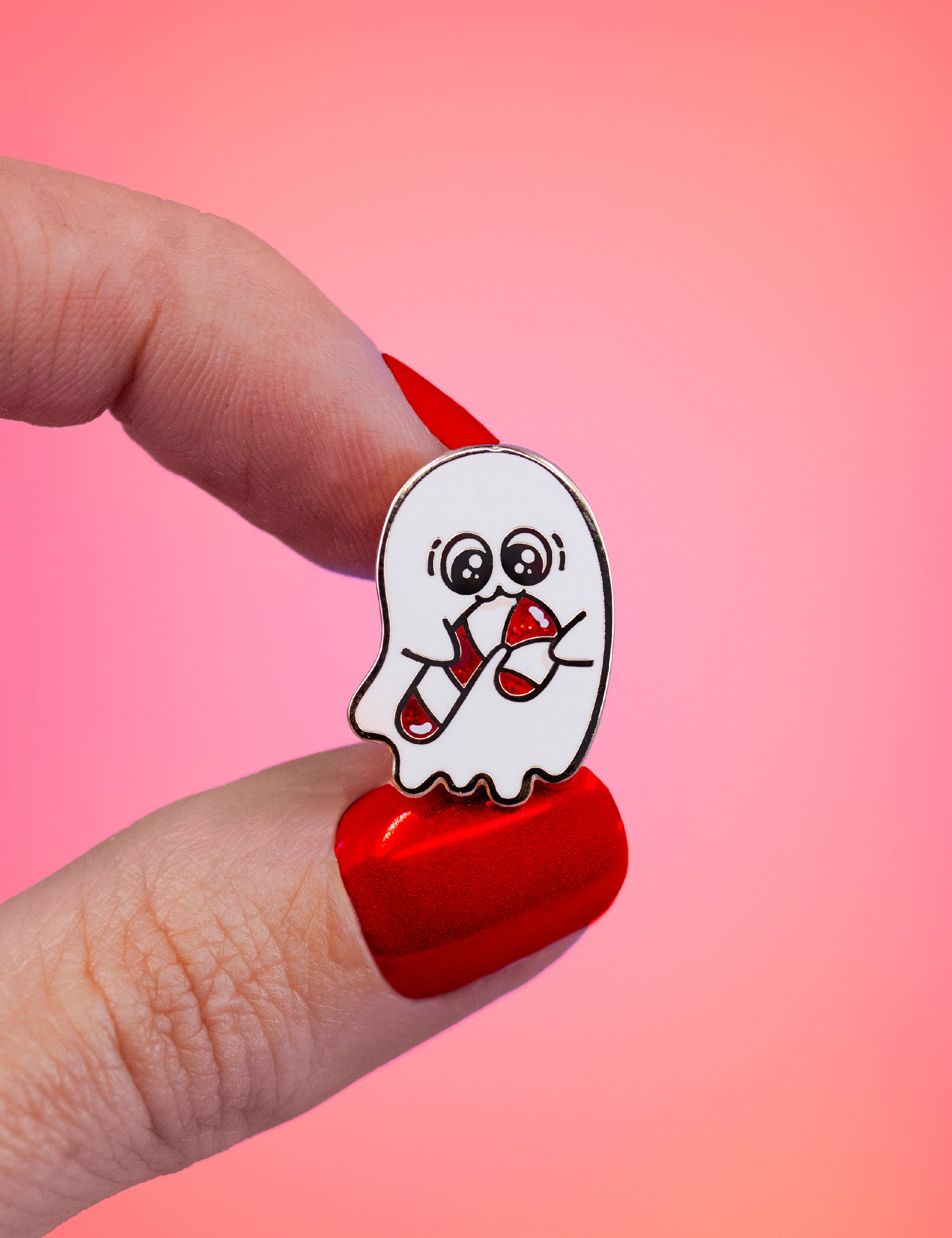 ✧ Ghost &amp; his Candy Cane pin ✧