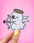 ✧ Valentine's ghost glitter sticker ✧
