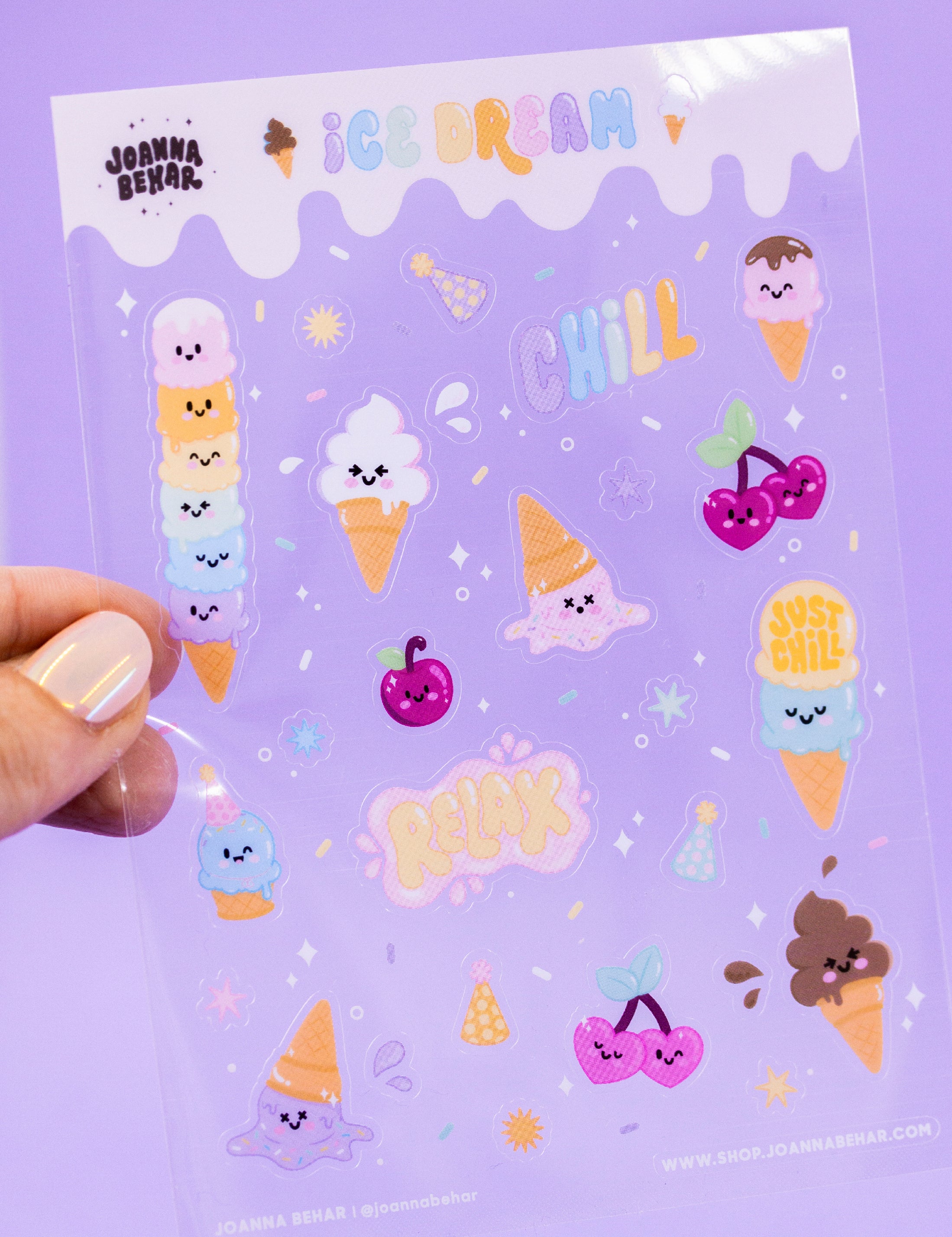 ice cream Dream clear Sticker sheet