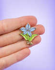 Asphodel flower enamel pin