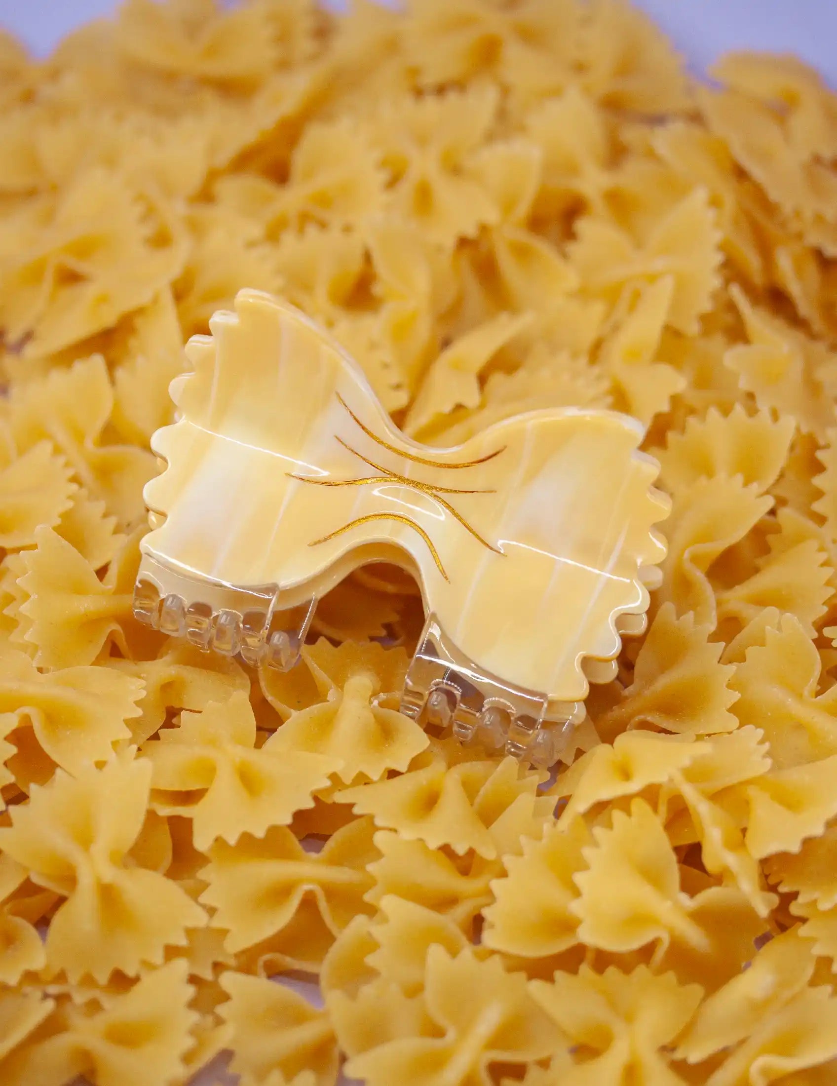 Farfalle bow tie pasta hair claw clip