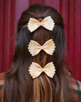 Farfalle bow tie pasta hair barrette