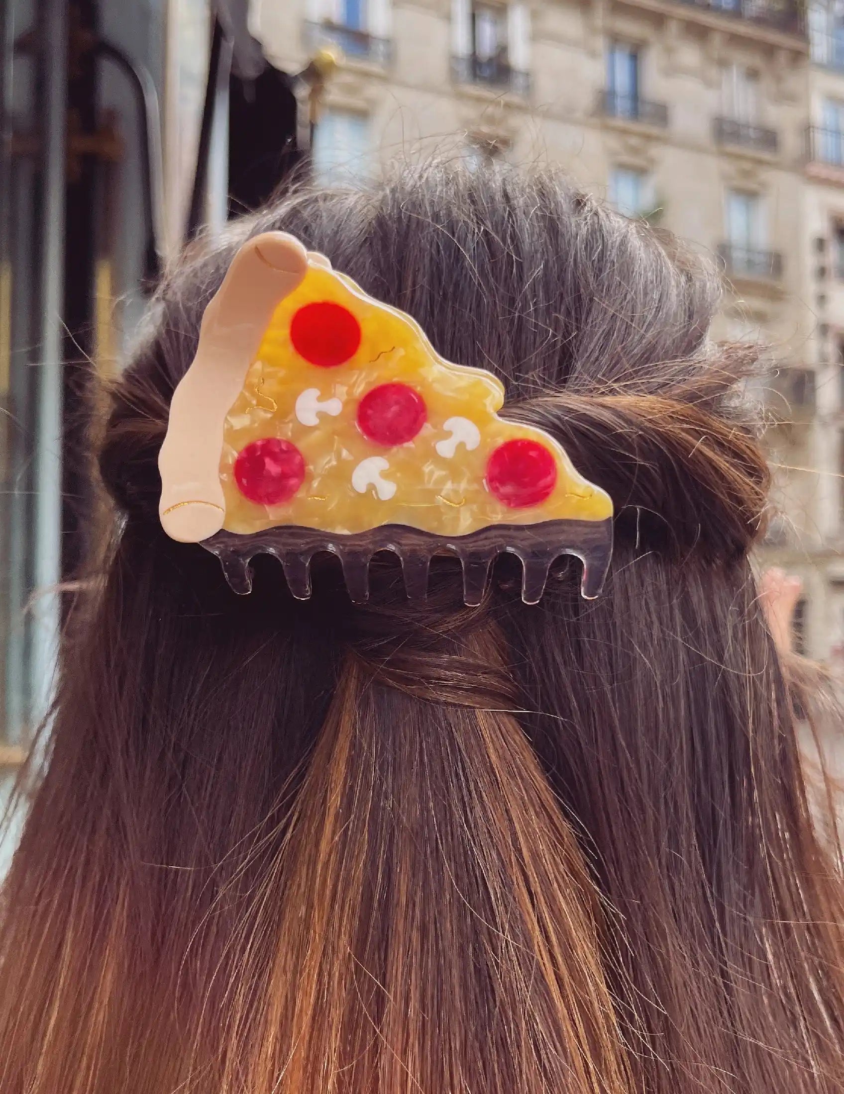 Pince à cheveux pour les amoureux de pizza