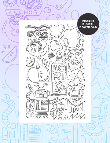 Letter A Colouring sheet - Part 1