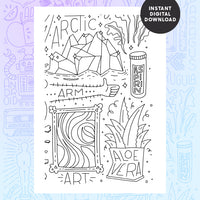 Letter A Colouring sheet - Part 4