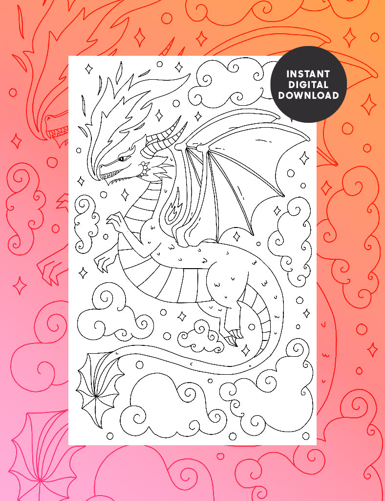 Dragon Colouring sheet