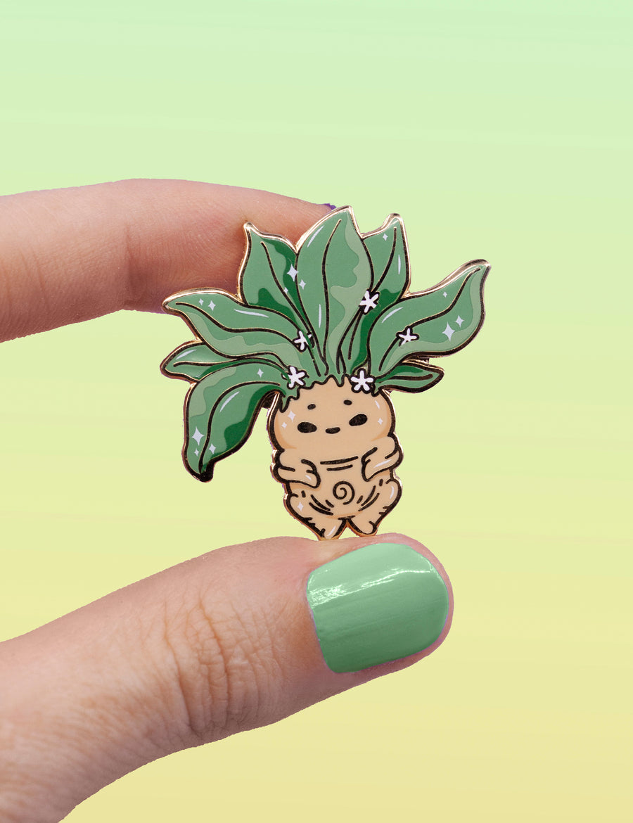 Mandrake enamel pin