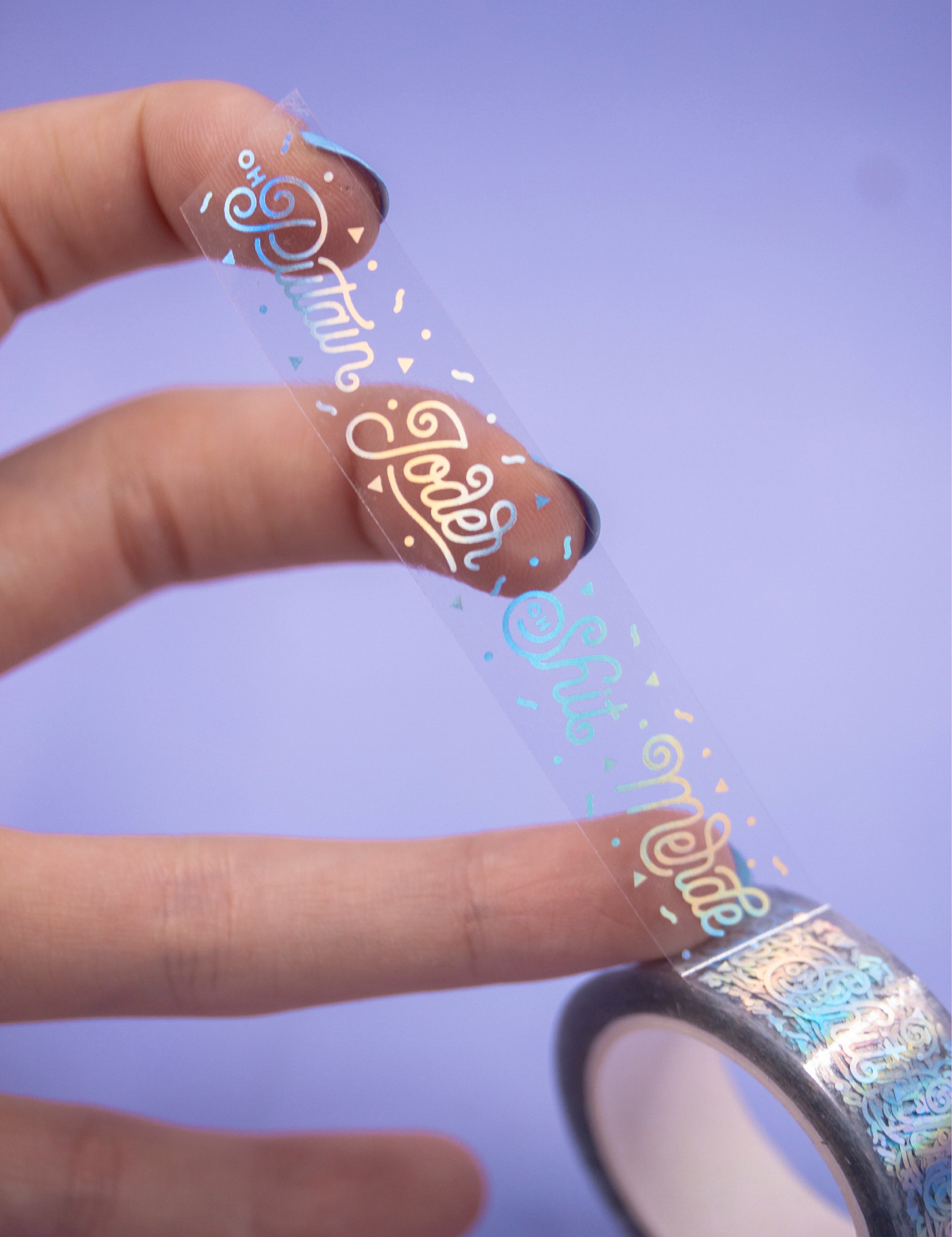 clear &amp; holographic Insult Washi tape