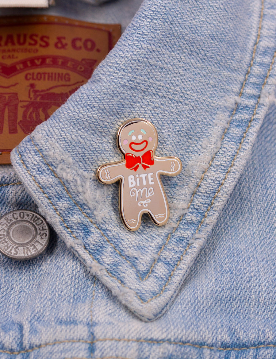 Gingerbread Bite me pin