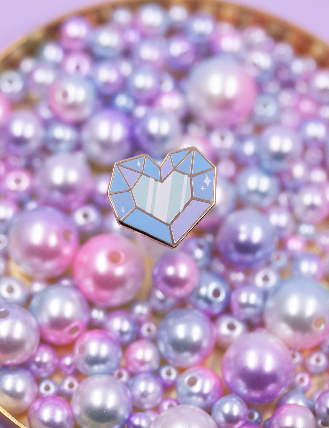 Crystal Heart pin