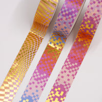 Pixelated gold foil detail washi tape