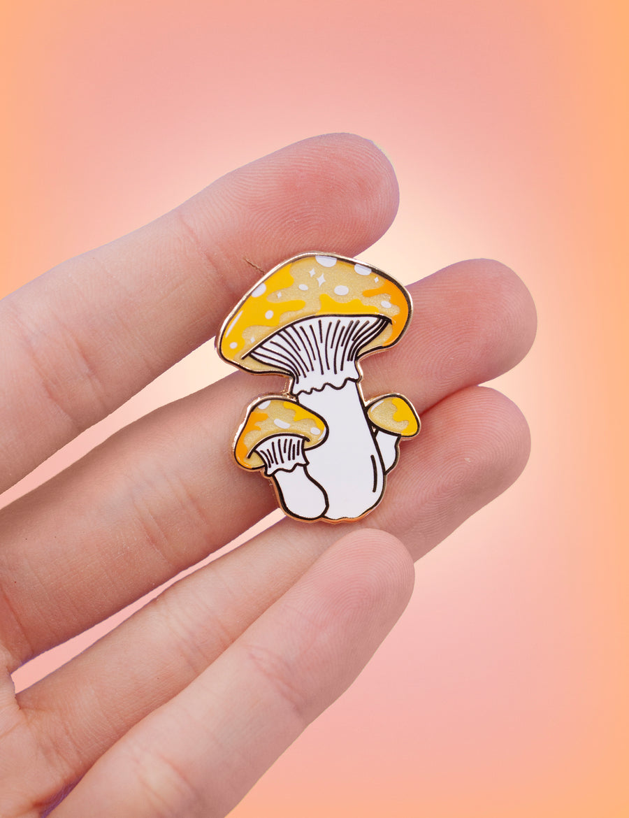 Magical mushroom enamel pin