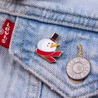 Snowman pin