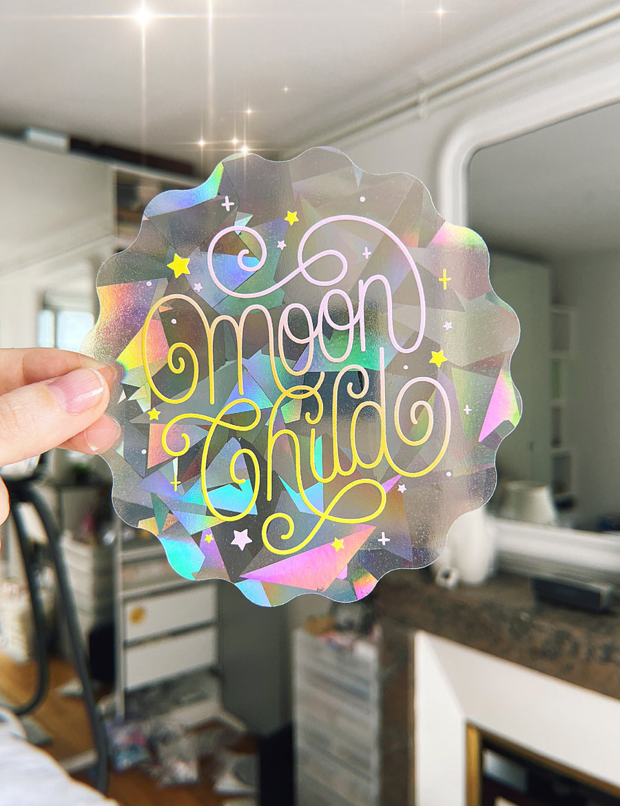 Moon child Suncatcher Decal
