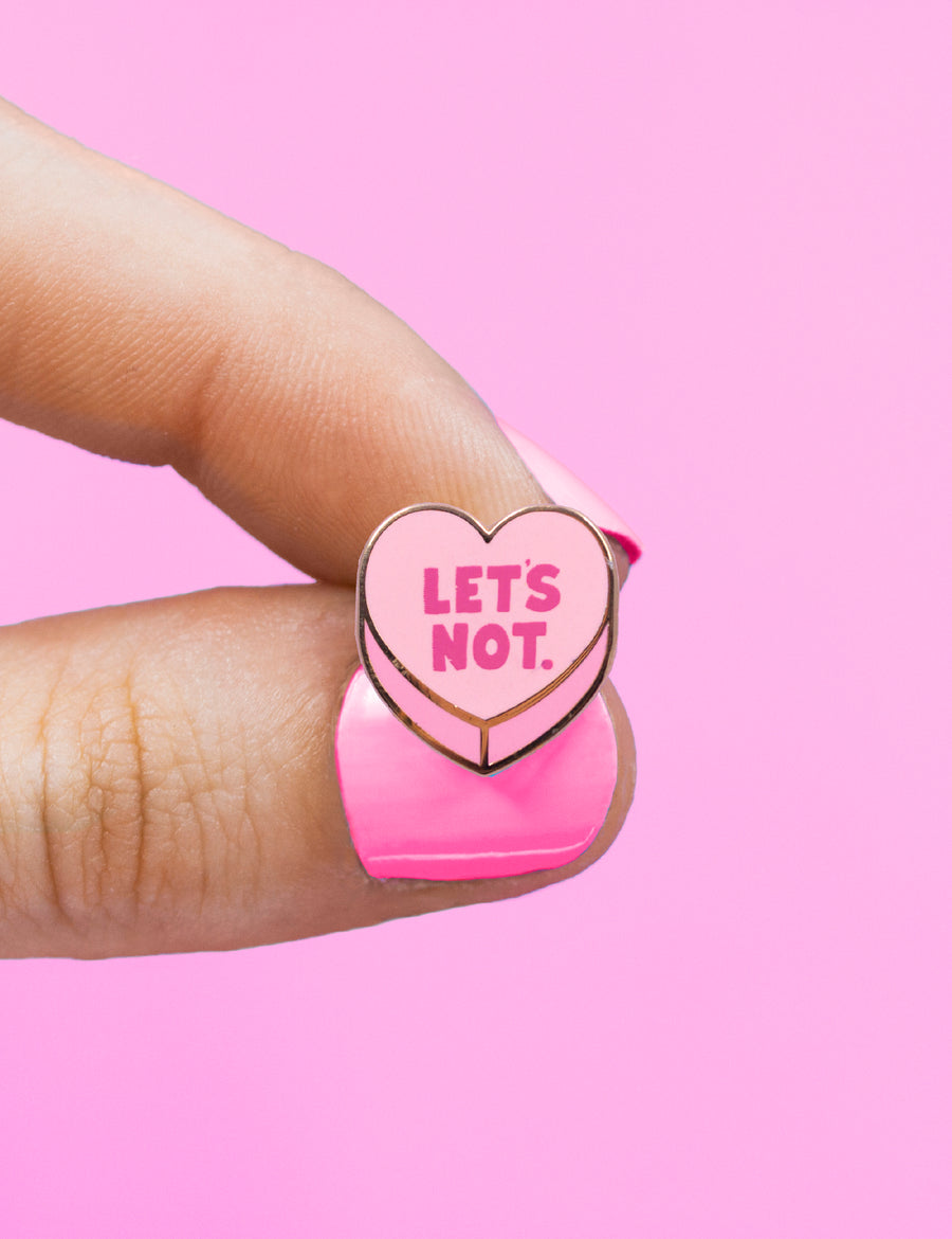 Anti-Valentine heart pins