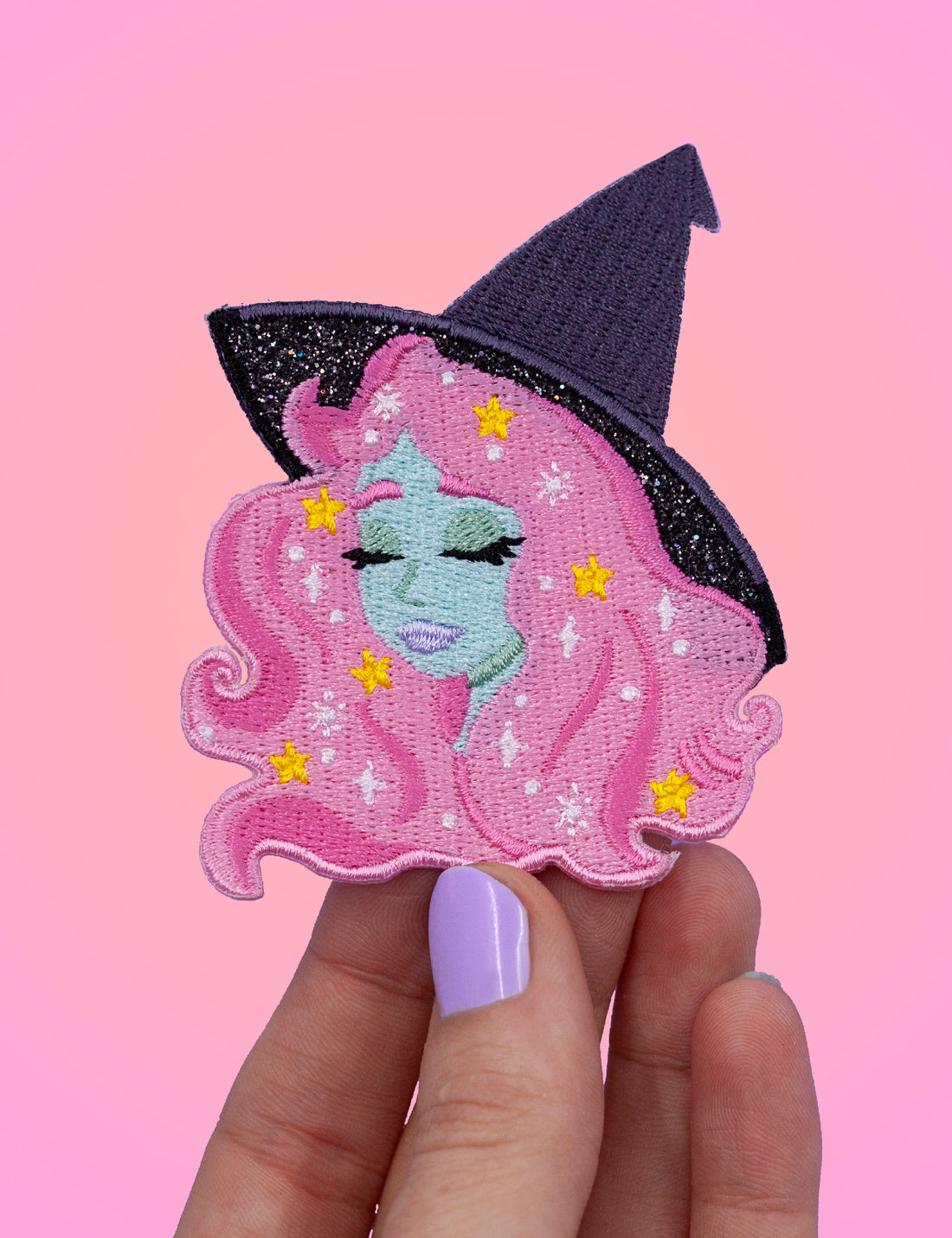 Witch embroidered patch